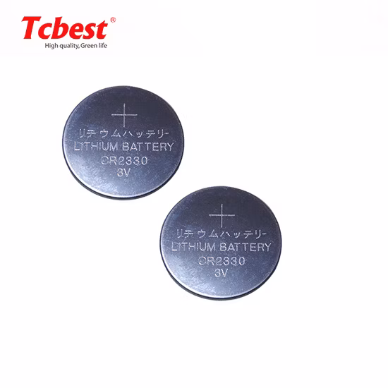 Pila de botón de litio primaria Cr2330 de alta calidad, batería de botón, baterías de 3V 260mAh para control remoto/báscula/calculadora/reloj/instrumentos médicos